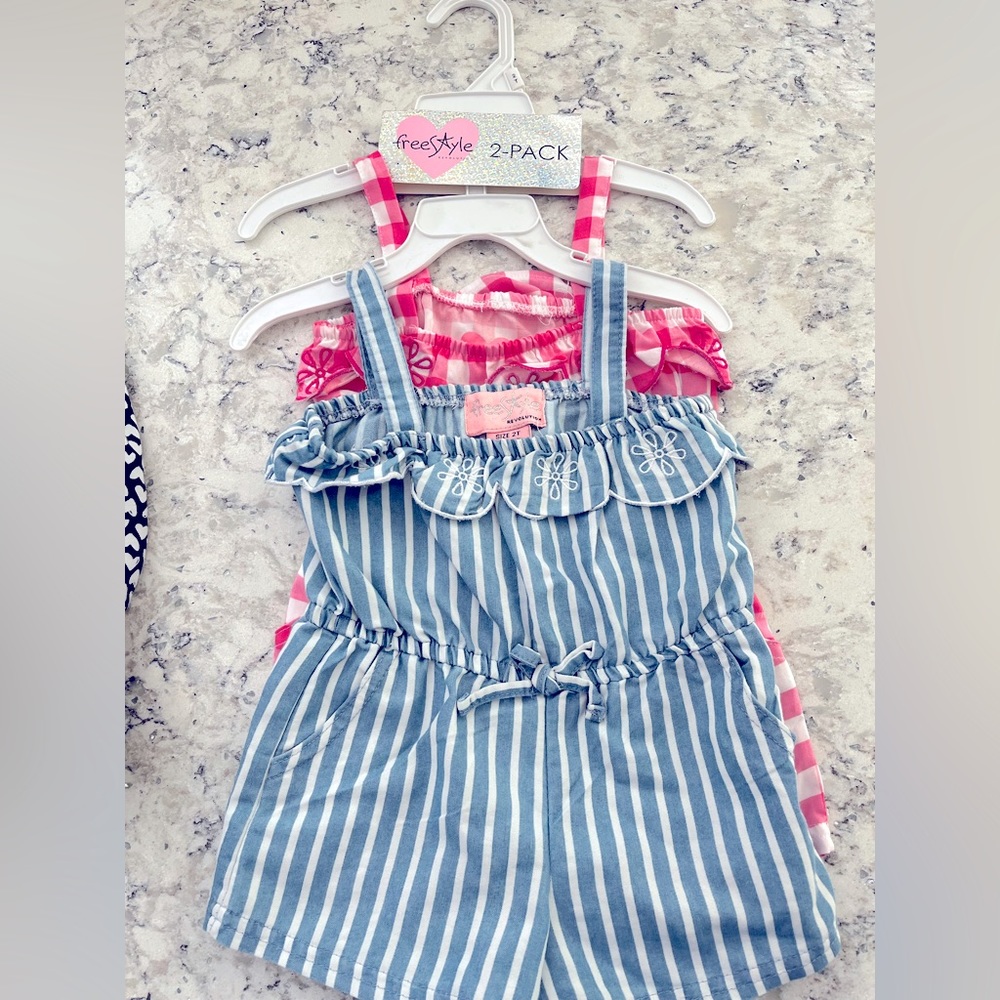 Girls 2pack rompers